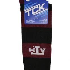 TCK Texas A&M Aggies Socks Game Day Striped Crew Socks