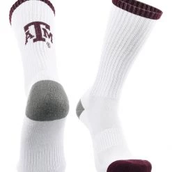 TCK Texas A&M Aggies Socks Basic Crew White Socks