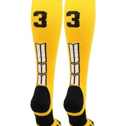 MadSportsStuff Softball Socks Gold Player ID Custom Number Over The Calf Socks For Softball Baseball Football Boys And Girls 200 MadSportsStuff Softball Socks Gold Player ID Custom Number Over The Calf Socks For Softball Baseball Football Boys And Girls