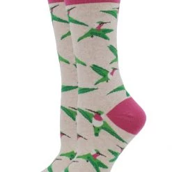 WHD Hummingbird Bird Socks For Women Gift For Bird Lovers Crazy Socks - Crew