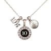 MadSportsStuff Jewelry Girls Volleyball Necklace With Jersey Number (Available In 39 Numbers)
