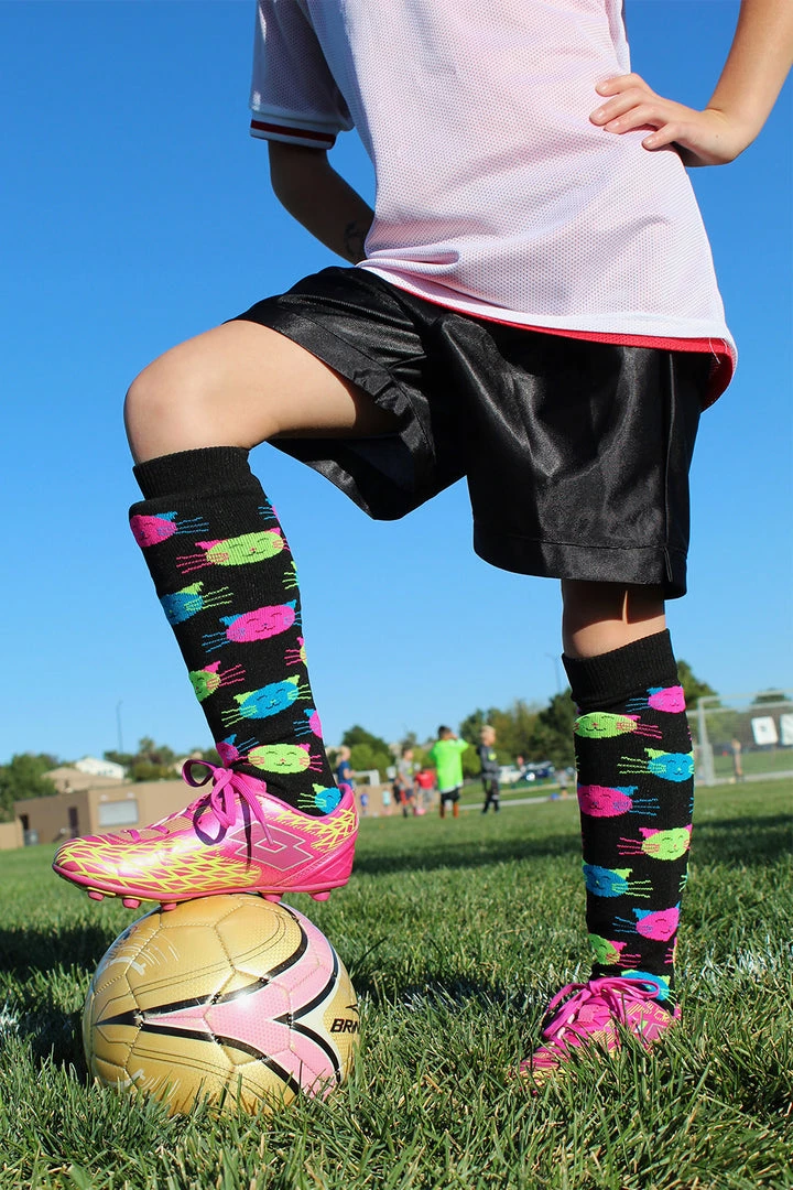 MadSportsStuff Cat Socks For Softball Soccer- Girls Or Boys- Athletic Over The Calf Socks For Sports Softball Socks 6 MadSportsStuff Cat Socks For Softball Soccer- Girls Or Boys- Athletic Over The Calf Socks For Sports Softball Socks