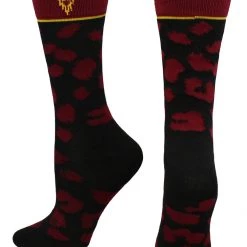 TCK All Schools ASU Sun Devils Socks Womens Savage Crew Socks