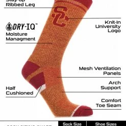 TCK USC Trojans Socks Victory Parade Crew Length All Schools