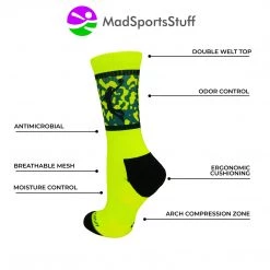 MadSportsStuff Basketball Socks With Player On Camo Crew Socks