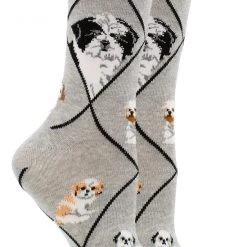 WHD Shih Tzu Socks For Women Gift For Dog Lovers Crazy Socks - Crew