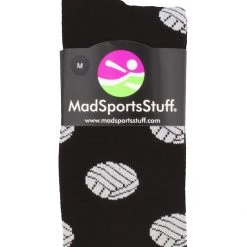 MadSportsStuff Volleyball Socks With Volleyball Print Over The Calf