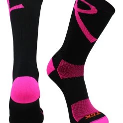 TCK Pink Ribbon Awareness Crew Socks
