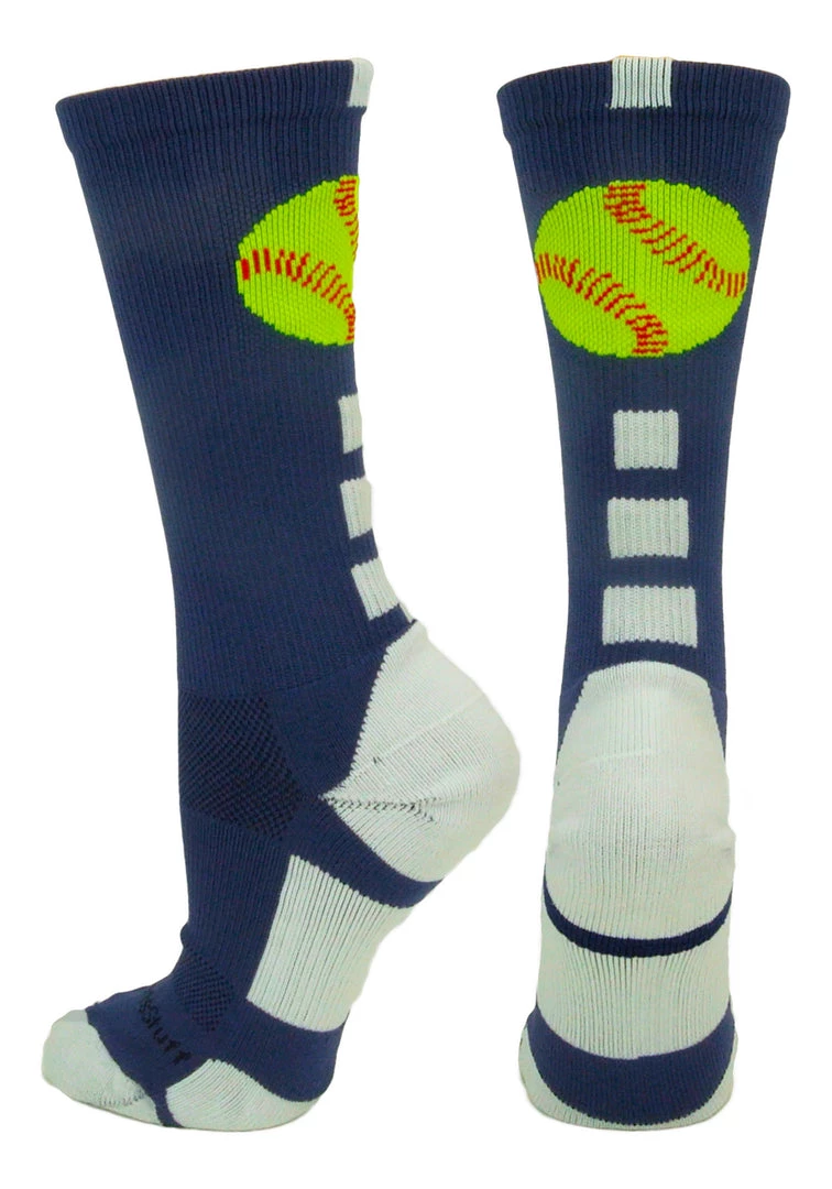 MadSportsStuff Softball Logo Athletic Crew Socks (multiple Colors) Softball Socks 10 MadSportsStuff Softball Logo Athletic Crew Socks (multiple Colors) Softball Socks