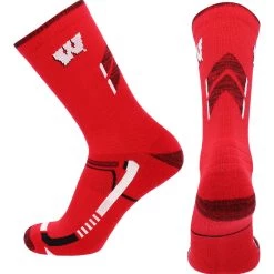 TCK Wisconsin Badgers Socks University Of Wisconsin Badgers Champion Crew Socks All Schools