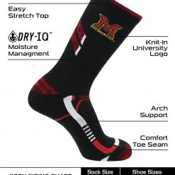 TCK Maryland Terrapins Socks University Of Maryland Terrapins Champion Crew Socks All Schools