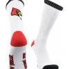 TCK Louisville Cardinals Socks Basic Crew White Socks All Schools