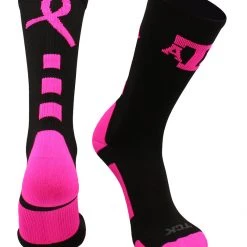 TCK All Schools Texas A&M Aggies Breast Cancer Awareness Crew Socks 11 TCK All Schools Texas A&M Aggies Breast Cancer Awareness Crew Socks