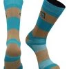TCK All Schools Coastal Carolina Chanticleers Socks Game Day Striped Crew Socks