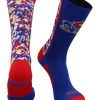 TCK Kansas Jayhawks Socks Digital Camo Crew
