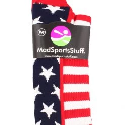 MadSportsStuff USA American Flag Stars And Stripes Over The Calf Socks