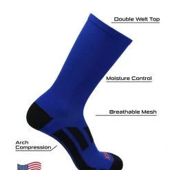 Basketball Socks TCK Solid Performance 2.0 Crew Socks - Elite Athletic Socks For Men And Women, Boys And Girls