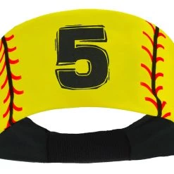 MadSportsStuff Softball Headband For Girls With Jersey Number (numbers 00-39) Headbands