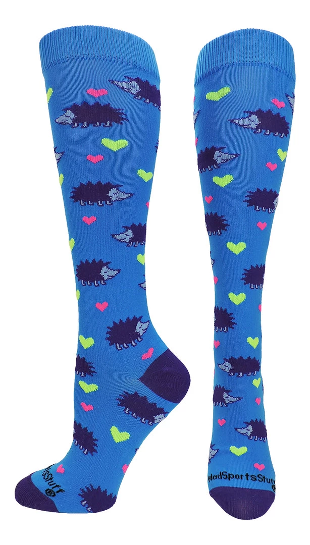MadSportsStuff Hedgehog Love Over The Calf Athletic Socks Softball Socks 1 MadSportsStuff Hedgehog Love Over The Calf Athletic Socks Softball Socks