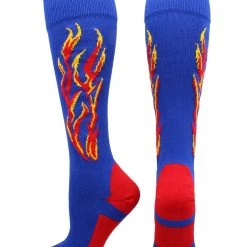 MadSportsStuff Flame Soccer Style Over The Calf Athletic Socks (multiple Colors)