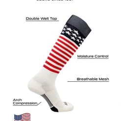 TCK Stars And Stripes USA Flag Baseball Socks