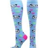MadSportsStuff Happy Panda Bear Socks Over The Calf Length Softball Socks