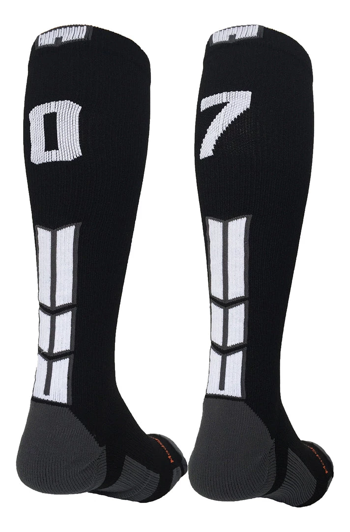 MadSportsStuff Softball Socks Black Player ID Custom Number Over The Calf Socks For Softball Baseball Football Boys And Girls 72 MadSportsStuff Softball Socks Black Player ID Custom Number Over The Calf Socks For Softball Baseball Football Boys And Girls
