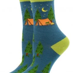 WHD Crazy Socks - Crew Camping Socks For Women Gift For The Outdoors Lover