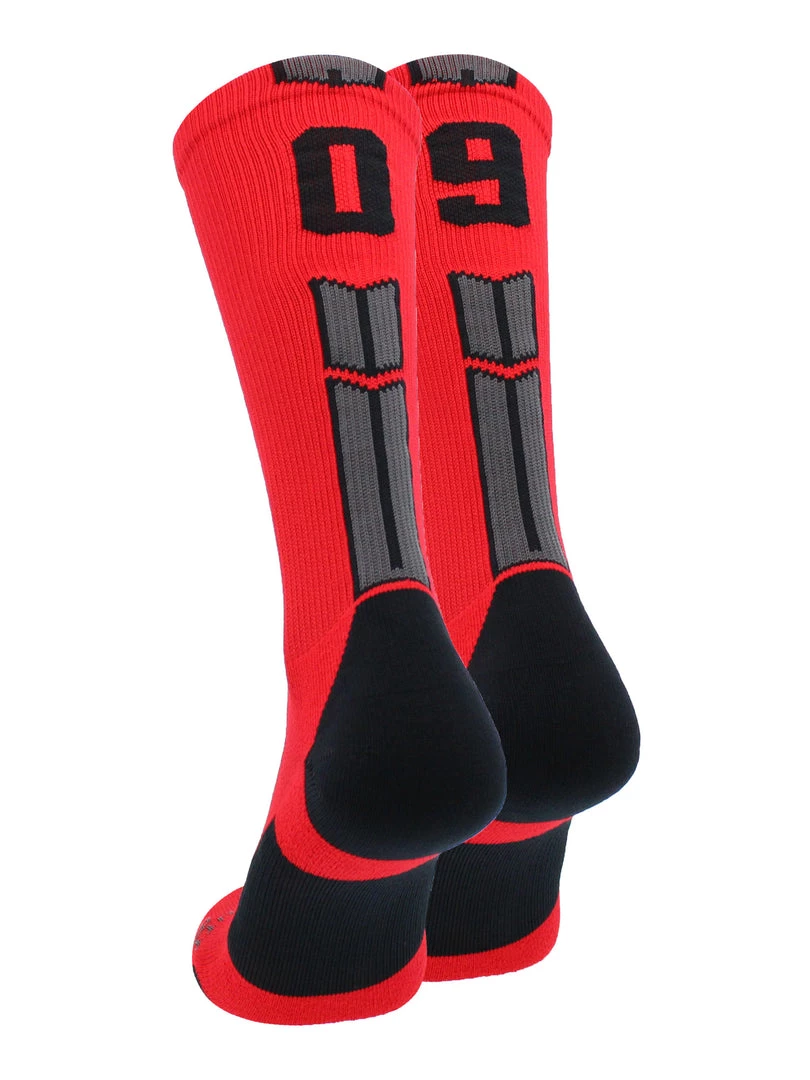 MadSportsStuff Red And Black Player ID Custom Number Crew Socks For Basketball Lacrosse Volleyball Boys And Girls 69 MadSportsStuff Red And Black Player ID Custom Number Crew Socks For Basketball Lacrosse Volleyball Boys And Girls