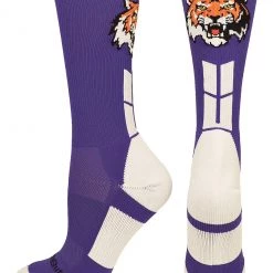 MadSportsStuff Tigers Logo Athletic Crew Socks (multiple Colors)