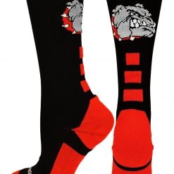 MadSportsStuff Bulldogs Logo Athletic Crew Socks (multiple Colors) Baseball Socks