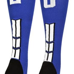 MadSportsStuff Baseball Socks Royal Player ID Custom Number Over The Calf Socks For Softball Baseball Football Boys And Girls