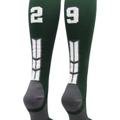 MadSportsStuff Dark Green Player ID Custom Number Over The Calf Socks For Softball Baseball Football Boys And Girls Softball Socks 206 MadSportsStuff Dark Green Player ID Custom Number Over The Calf Socks For Softball Baseball Football Boys And Girls Softball Socks