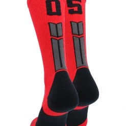 MadSportsStuff Red And Black Player ID Custom Number Crew Socks For Basketball Lacrosse Volleyball Boys And Girls 177 MadSportsStuff Red And Black Player ID Custom Number Crew Socks For Basketball Lacrosse Volleyball Boys And Girls
