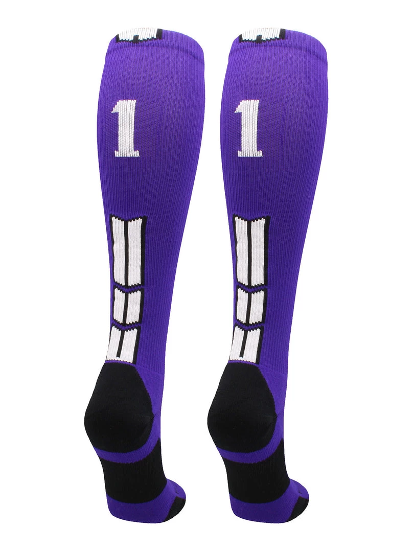 MadSportsStuff Purple Player ID Custom Number Over The Calf Socks For Softball Baseball Football Boys And Girls Softball Socks 68 MadSportsStuff Purple Player ID Custom Number Over The Calf Socks For Softball Baseball Football Boys And Girls Softball Socks