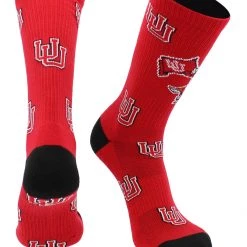 TCK Utah Utes Socks University Of Utah Utes Mayhem Crew Socks