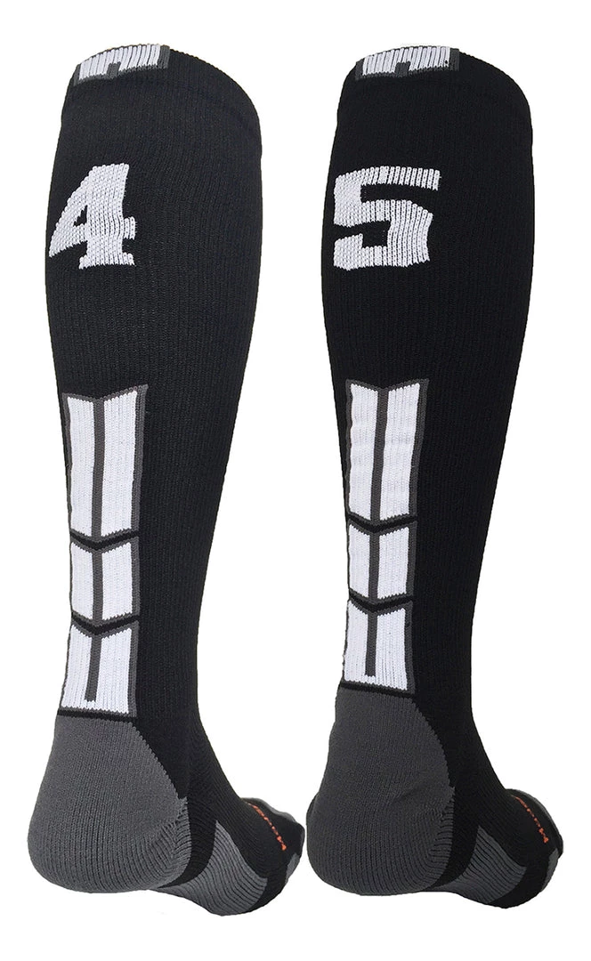 MadSportsStuff Softball Socks Black Player ID Custom Number Over The Calf Socks For Softball Baseball Football Boys And Girls 85 MadSportsStuff Softball Socks Black Player ID Custom Number Over The Calf Socks For Softball Baseball Football Boys And Girls