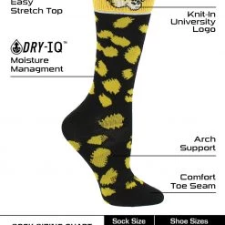 TCK All Schools Missouri Tigers Socks Womens Savage Crew Socks