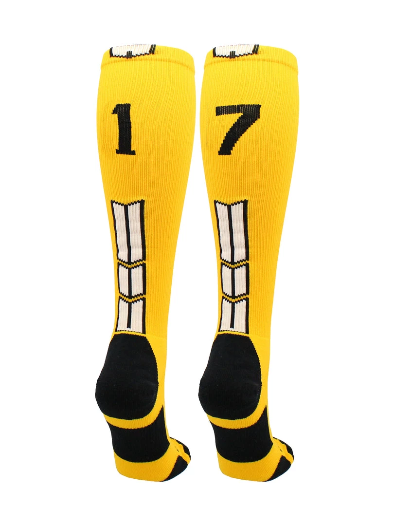 MadSportsStuff Softball Socks Gold Player ID Custom Number Over The Calf Socks For Softball Baseball Football Boys And Girls 61 MadSportsStuff Softball Socks Gold Player ID Custom Number Over The Calf Socks For Softball Baseball Football Boys And Girls