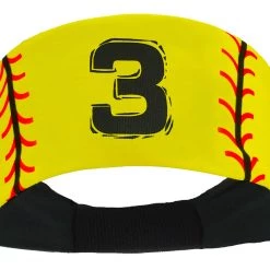 MadSportsStuff Softball Headband For Girls With Jersey Number (numbers 00-39) Headbands