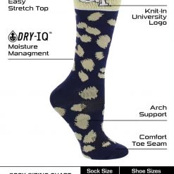 TCK Georgia Tech Yellow Jackets Socks Womens Savage Crew Socks All Schools