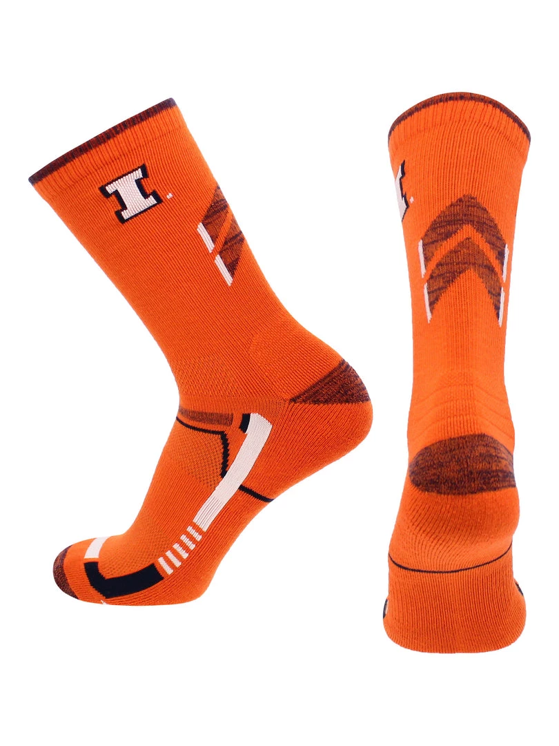 TCK Illinois Fighting Illini Socks University Of Illinois Illini Champion Crew Socks 2 TCK Illinois Fighting Illini Socks University Of Illinois Illini Champion Crew Socks