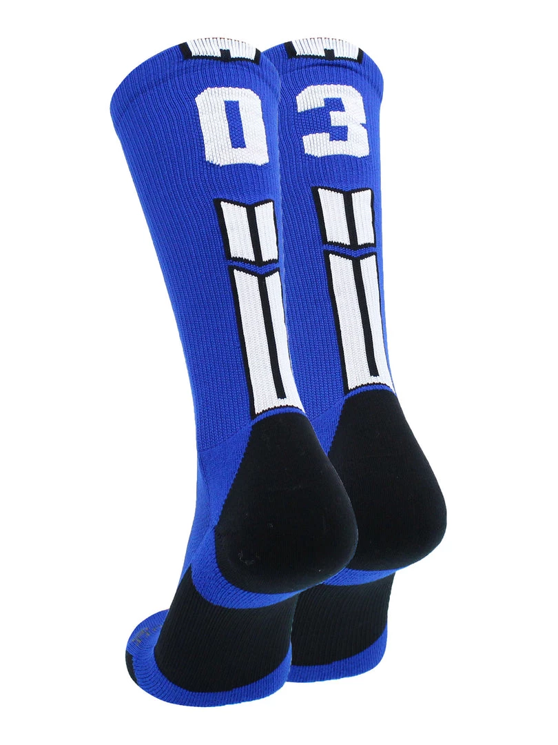 MadSportsStuff Volleyball Socks Royal Player ID Custom Number Crew Socks For Basketball Lacrosse Volleyball Boys And Girls 75 MadSportsStuff Volleyball Socks Royal Player ID Custom Number Crew Socks For Basketball Lacrosse Volleyball Boys And Girls