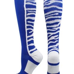 MadSportsStuff Baseball Socks Crazy Socks With Safari Tiger Stripes Over The Calf Socks (multiple Colors)