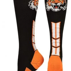 MadSportsStuff Tigers Logo Over The Calf Socks
