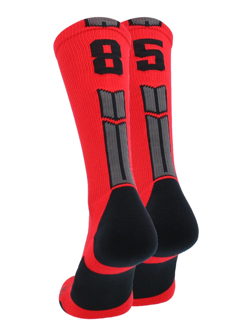 MadSportsStuff Red And Black Player ID Custom Number Crew Socks For Basketball Lacrosse Volleyball Boys And Girls 44 MadSportsStuff Red And Black Player ID Custom Number Crew Socks For Basketball Lacrosse Volleyball Boys And Girls