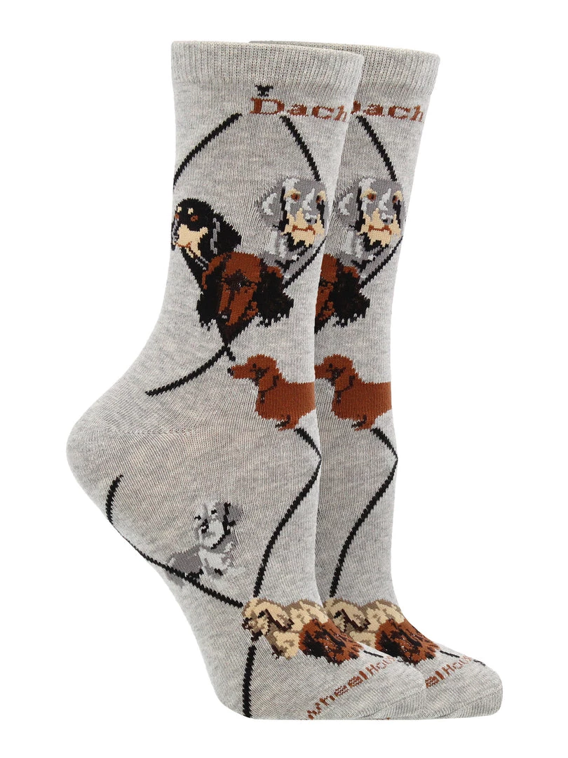 WHD Crazy Socks - Crew Dachshund Socks For Women Gift For Dog Lovers 4 WHD Crazy Socks - Crew Dachshund Socks For Women Gift For Dog Lovers