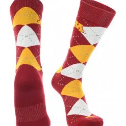 TCK All Schools Minnesota Golden Gophers Argyle Dress Socks NCAA Fanwear Crew Length