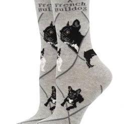 WHD French Bulldog Socks For Women Gift For Dog Lovers Crazy Socks - Crew 5 WHD French Bulldog Socks For Women Gift For Dog Lovers Crazy Socks - Crew