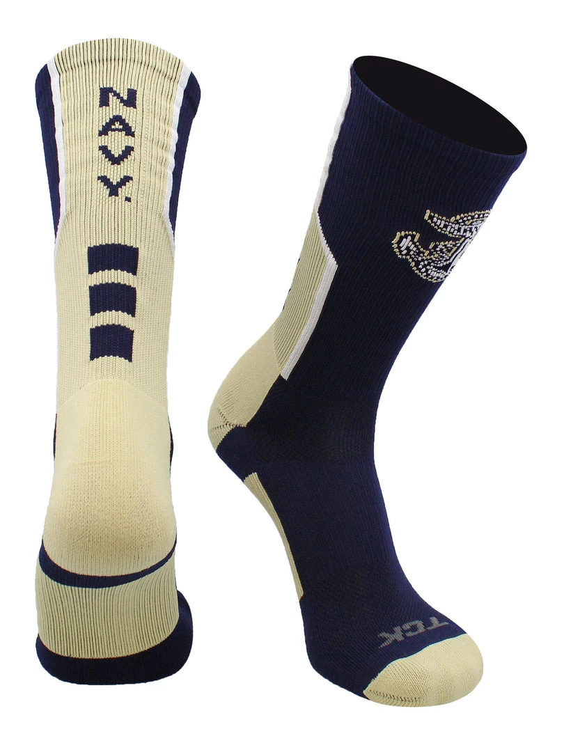 TCK United States Naval Academy Socks Navy Midshipmen Perimeter Crew Socks 1 TCK United States Naval Academy Socks Navy Midshipmen Perimeter Crew Socks